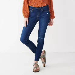 Women's Sonoma Goods For Life® Supersoft Stretch Midrise Skinny Jeans -Sonoma Goods Shop 2954787 Wyatt Destructed