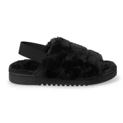 Women's Sonoma Goods For Life® Faux Fur Slide Slipper with Backstrap -Sonoma Goods Shop 4797542 ALT