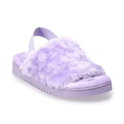 Women's Sonoma Goods For Life® Faux Fur Slide Slipper with Backstrap -Sonoma Goods Shop 4797542 Lavender