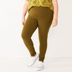 Plus Size Sonoma Goods For Life® Midrise Leggings -Sonoma Goods Shop 4966829 Olive
