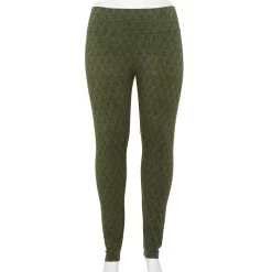 Plus Size Sonoma Goods For Life® Midrise Leggings -Sonoma Goods Shop 4966829 Olive Geo Floral