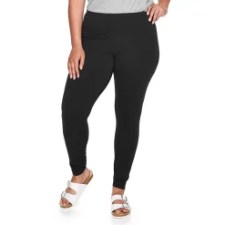 Plus Size Sonoma Goods For Life® Midrise Leggings -Sonoma Goods Shop 4966829 Pitch Black
