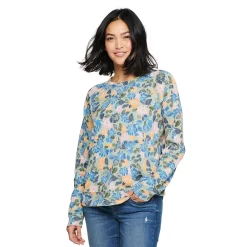 Women's Sonoma Goods For Life® Everyday Crewneck Sweatshirt 42 Women's Sonoma Goods For Life® Everyday Crewneck Sweatshirt -Sonoma Goods Shop 4974237 Light Blue Floral
