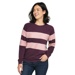 Women's Sonoma Goods For Life® Everyday Crewneck Sweatshirt 38 Women's Sonoma Goods For Life® Everyday Crewneck Sweatshirt -Sonoma Goods Shop 4974237 Plum Stripe