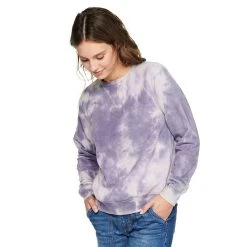 Women's Sonoma Goods For Life® Everyday Crewneck Sweatshirt 31 Women's Sonoma Goods For Life® Everyday Crewneck Sweatshirt -Sonoma Goods Shop 4974237 Purple Dye Effect