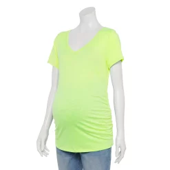 Maternity Sonoma Goods For Life® Essential V-Neck Tee 30 Maternity Sonoma Goods For Life® Essential V-Neck Tee -Sonoma Goods Shop 4980526 Bright Green