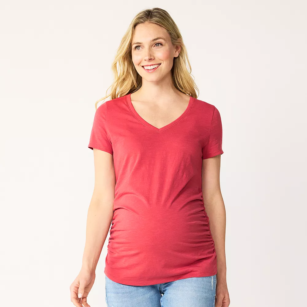 Maternity Sonoma Goods For Life® Essential V-Neck Tee 4 Maternity Sonoma Goods For Life® Essential V-Neck Tee - Image 4