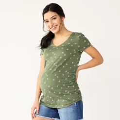 Maternity Sonoma Goods For Life® Essential V-Neck Tee 31 Maternity Sonoma Goods For Life® Essential V-Neck Tee -Sonoma Goods Shop 4980526 Olive Daisy
