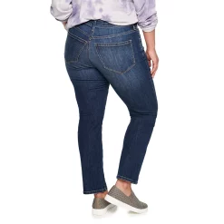 Plus Size Sonoma Goods For Life® Premium Elastic-Waist Midrise Straight-Leg Jeans -Sonoma Goods Shop 4988856 ALT