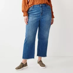 Plus Size Sonoma Goods For Life® Premium Curvy High-Waisted Straight-Leg Crop Jeans 7 Plus Size Sonoma Goods For Life® Premium Curvy High-Waisted Straight-Leg Crop Jeans -Sonoma Goods Shop 4990809 Baytree