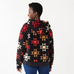 Women's Sonoma Goods For Life® Henley Sherpa Hoodie -Sonoma Goods Shop 5092725 ALT