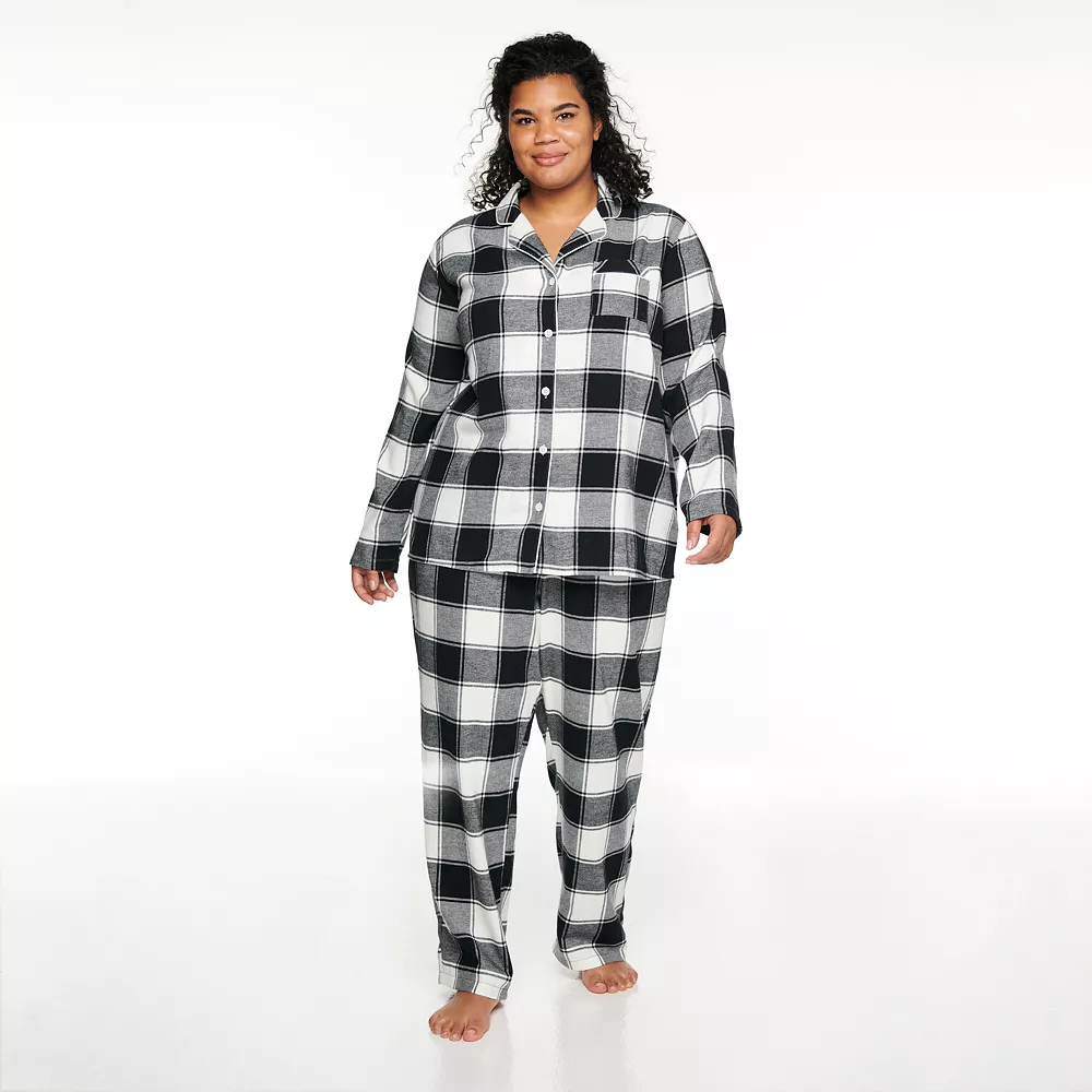 Plus Size Sonoma Goods For Life® Flannel Pajama Shirt & Pajama Pants Set 3 Plus Size Sonoma Goods For Life® Flannel Pajama Shirt & Pajama Pants Set - Image 3