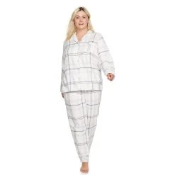 Plus Size Sonoma Goods For Life® Flannel Pajama Shirt & Pajama Pants Set 9 Plus Size Sonoma Goods For Life® Flannel Pajama Shirt & Pajama Pants Set -Sonoma Goods Shop 5146738 Ivory Plaid