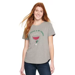 Women's Sonoma Goods For Life® Short Sleeve Holiday Graphic Tee -Sonoma Goods Shop 5180762 Eat Drink Be Merry