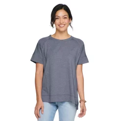 Women's Sonoma Goods For Life® Supersoft Short Sleeve Tunic -Sonoma Goods Shop 5231865 Deep Purple Gray