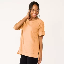 Women's Sonoma Goods For Life® Supersoft Short Sleeve Tunic -Sonoma Goods Shop 5231865 Peach