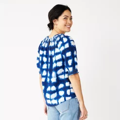 Women's Sonoma Goods For Life® Elbow Smock Neck Top -Sonoma Goods Shop 5235158 ALT