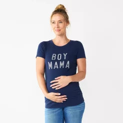 Maternity Sonoma Goods For Life® Fitted Crewneck Graphic Tee -Sonoma Goods Shop 5237042 Boy Mama