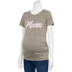 Maternity Sonoma Goods For Life® Fitted Crewneck Graphic Tee -Sonoma Goods Shop 5237042 Cheetah Mama