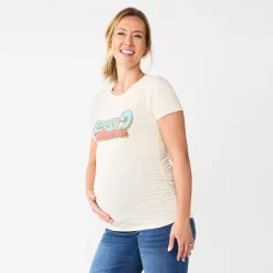 Maternity Sonoma Goods For Life® Fitted Crewneck Graphic Tee -Sonoma Goods Shop 5237042 Vintage Happy Mama