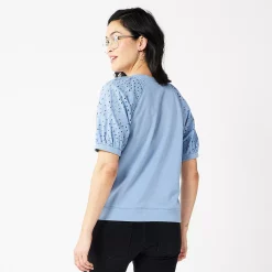 Women's Sonoma Goods For Life® Puff Sleeve Sweatshirt -Sonoma Goods Shop 5237696 ALT