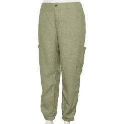 Plus Size Sonoma Goods For Life® Utility Jogger Pants -Sonoma Goods Shop 5260111 Olive Linen