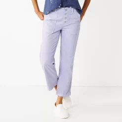 Women's Sonoma Goods For Life® Convertible Tapered-Leg High-Waisted Utility Pants -Sonoma Goods Shop 5260735 Glazed Berry