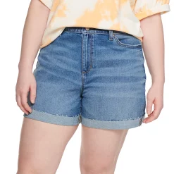 Plus Size Sonoma Goods For Life® Premium High-Waist Denim Shorts -Sonoma Goods Shop 5261004 Broadway