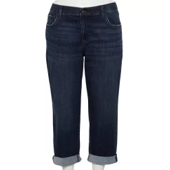 Plus Size Sonoma Goods For Life® Premium Rolled Girlfriend Jeans -Sonoma Goods Shop 5272706 Rinse Wash