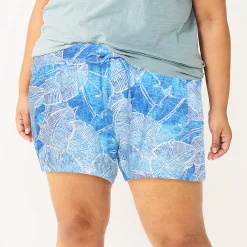 Plus Size Sonoma Goods For Life® Pajama Shorts -Sonoma Goods Shop 5490355 Blue Crackle
