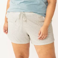 Plus Size Sonoma Goods For Life® Pajama Shorts -Sonoma Goods Shop 5490355 Gray Feeder