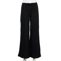 Women's Sonoma Goods For Life® Wide-Leg Linen Blend Pants -Sonoma Goods Shop 5545402 Black