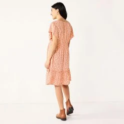 Maternity Sonoma Goods For Life® Flutter-Sleeve Tiered Dress -Sonoma Goods Shop 5549577 ALT