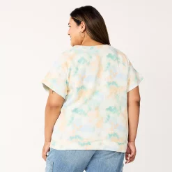 Plus Size Sonoma Goods For Life® Short-Sleeve Fleece Sweatshirt -Sonoma Goods Shop 5550378 ALT