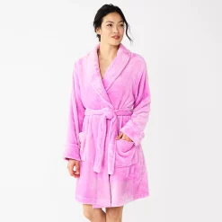 Women's Sonoma Goods For Life® Short Plush Robe -Sonoma Goods Shop 5574694 Orchid