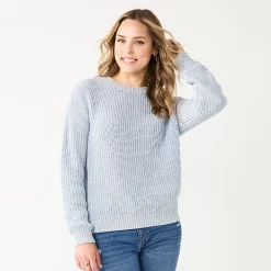 Women's Sonoma Goods For Life® Textured Drop-Shoulder Sweater 21 Women's Sonoma Goods For Life® Textured Drop-Shoulder Sweater -Sonoma Goods Shop 5579623 Blue Marl