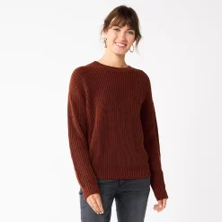 Women's Sonoma Goods For Life® Textured Drop-Shoulder Sweater 18 Women's Sonoma Goods For Life® Textured Drop-Shoulder Sweater -Sonoma Goods Shop 5579623 Brown
