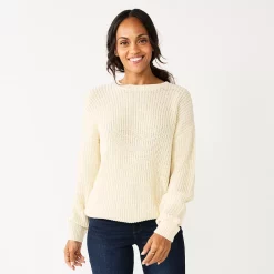 Women's Sonoma Goods For Life® Textured Drop-Shoulder Sweater 15 Women's Sonoma Goods For Life® Textured Drop-Shoulder Sweater -Sonoma Goods Shop 5579623 Cream