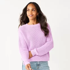 Women's Sonoma Goods For Life® Textured Drop-Shoulder Sweater 20 Women's Sonoma Goods For Life® Textured Drop-Shoulder Sweater -Sonoma Goods Shop 5579623 Lavender