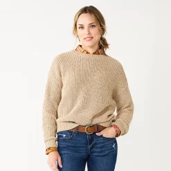 Women's Sonoma Goods For Life® Textured Drop-Shoulder Sweater 22 Women's Sonoma Goods For Life® Textured Drop-Shoulder Sweater -Sonoma Goods Shop 5579623 Tan Marl