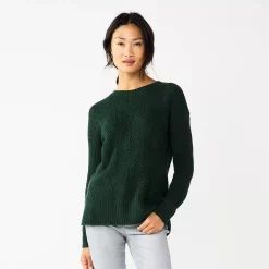 Women's Sonoma Goods For Life® Diamond Stitch Pullover Sweater -Sonoma Goods Shop 5579763 Evergreen