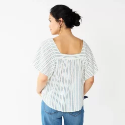 Women's Sonoma Goods For Life® Flutter Shoulder Top -Sonoma Goods Shop 5583549 ALT