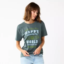 Women's Sonoma Goods For Life® Relaxed Graphic Tee 36 Women's Sonoma Goods For Life® Relaxed Graphic Tee -Sonoma Goods Shop 5596692 Gray Happpy Exploring