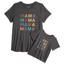 Maternity Sonoma Goods For Life® Mommy & Me Graphic Tee Set -Sonoma Goods Shop 5599953 Rainbow Mama Babe
