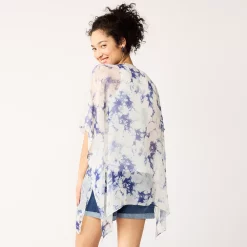 Women's Sonoma Goods For Life® Easy Tye Dye Tie Front Ruana -Sonoma Goods Shop 5614894 ALT