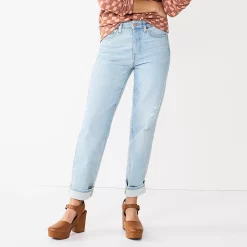 Women's Sonoma Goods For Life® Ultra High Rise Vintage-styled Straight-Leg Jeans -Sonoma Goods Shop 5616387 Lightest Wash