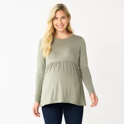 Maternity Sonoma Goods For Life® Long Sleeve Empire Waist Top -Sonoma Goods Shop 5635424 Green