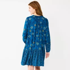 Women's Sonoma Goods For Life® Printed Long Sleeve Dress 8 Women's Sonoma Goods For Life® Printed Long Sleeve Dress -Sonoma Goods Shop 5657674 ALT