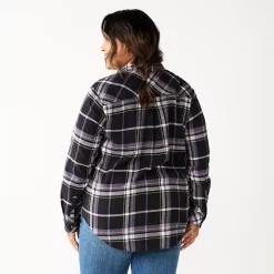 Plus Size Sonoma Goods For Life® Everyday Flannel Shirt -Sonoma Goods Shop 5664645 ALT
