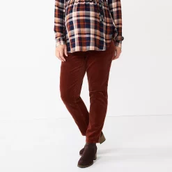 Maternity Sonoma Goods For Life® Belly Panel Corduroy Straight-Leg Ankle Pants